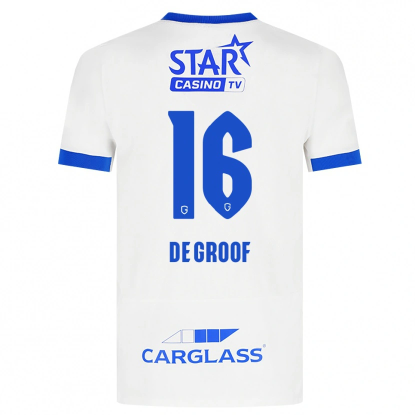 Danxen Heren Jens De Groof #16 Wit Blauw Uitshirt Uittenue 2026/27 T-Shirt