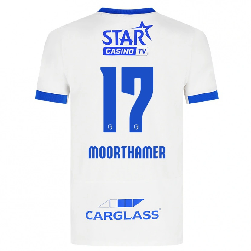 Danxen Heren Tinus Moorthamer #17 Wit Blauw Uitshirt Uittenue 2026/27 T-Shirt