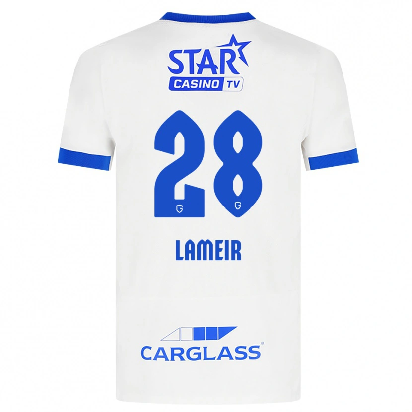 Danxen Heren Tess Lameir #28 Wit Blauw Uitshirt Uittenue 2026/27 T-Shirt