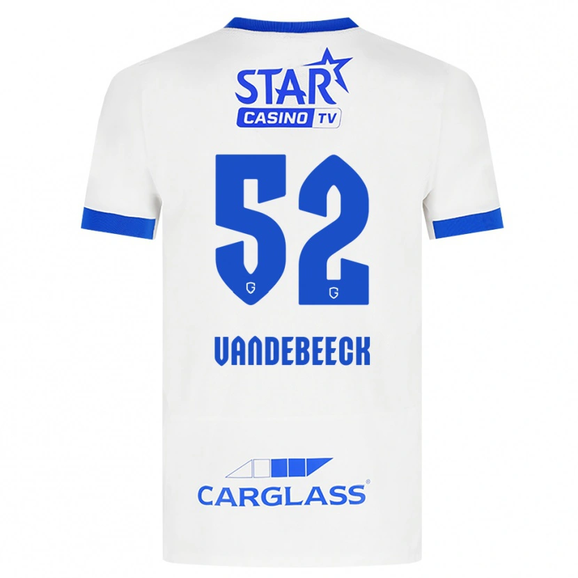 Danxen Heren Emmely Vandebeeck #52 Wit Blauw Uitshirt Uittenue 2026/27 T-Shirt
