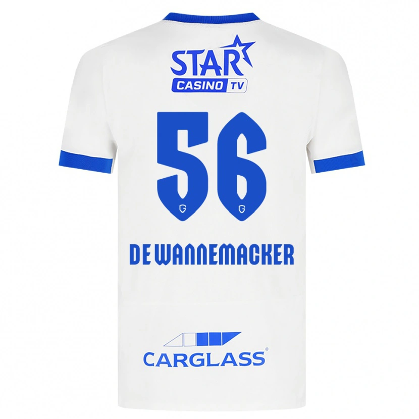 Danxen Heren August De Wannemacker #56 Wit Blauw Uitshirt Uittenue 2026/27 T-Shirt