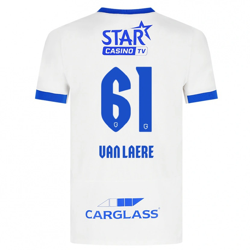 Danxen Heren Daan Van Laere #61 Wit Blauw Uitshirt Uittenue 2026/27 T-Shirt