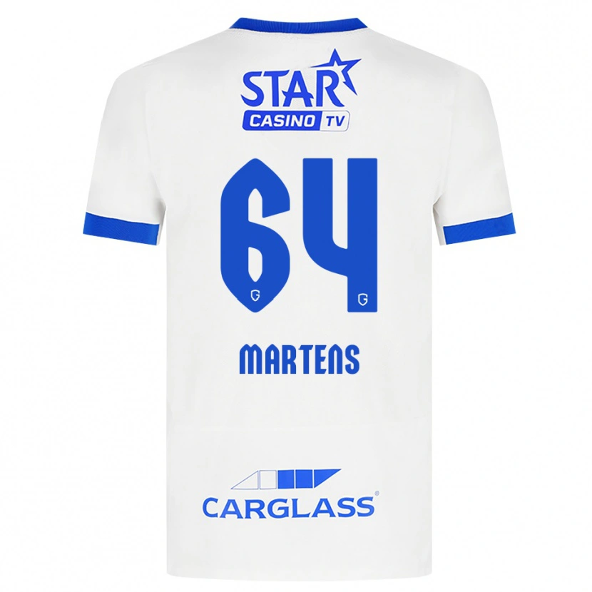 Danxen Heren Nolan Martens #64 Wit Blauw Uitshirt Uittenue 2026/27 T-Shirt