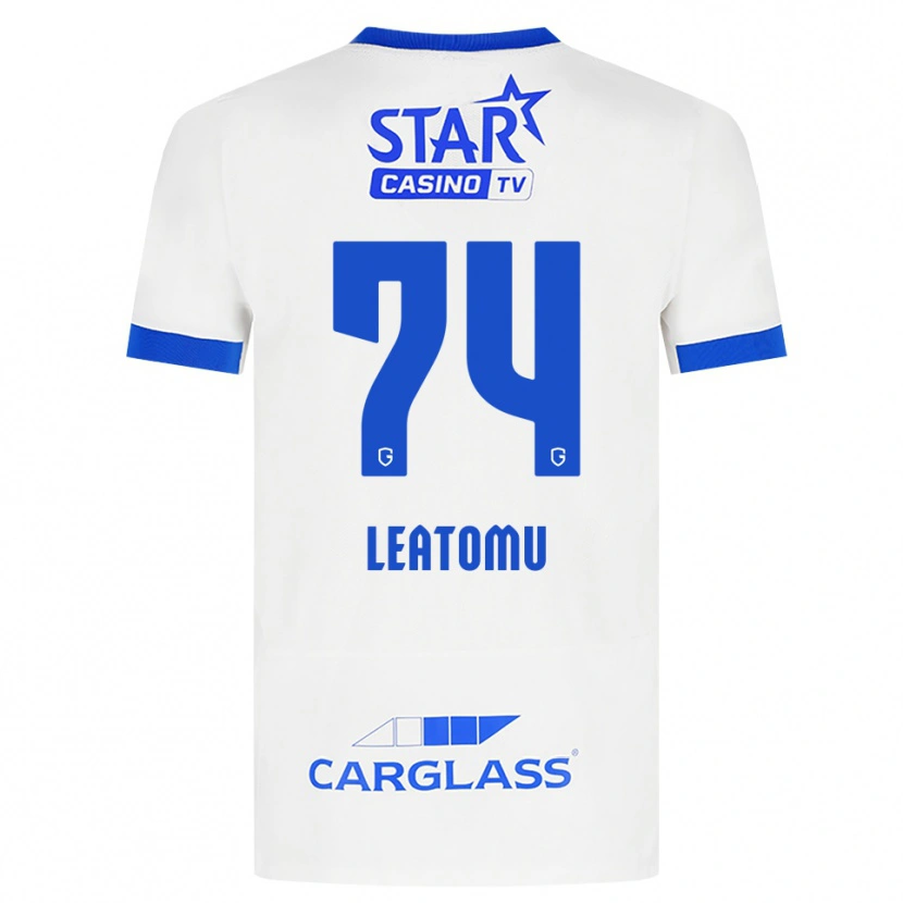 Danxen Heren Noa Leatomu #74 Wit Blauw Uitshirt Uittenue 2026/27 T-Shirt