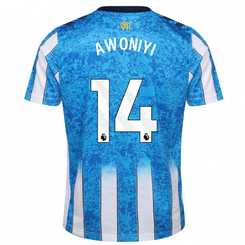 Danxen Heren Taiwo Awoniyi #14 Wit Blauw Oranje Thuisshirt Thuistenue 2026/27 T-Shirt