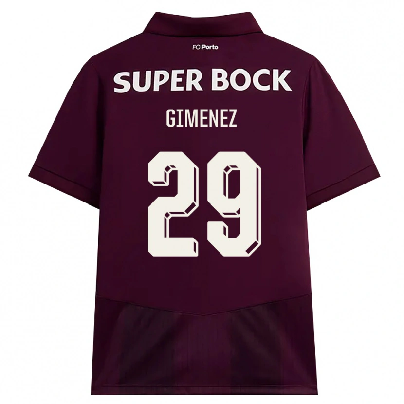 Danxen Heren Santiago Gimenez #29 Bordeauxrood Wit Uitshirt Uittenue 2026/27 T-Shirt