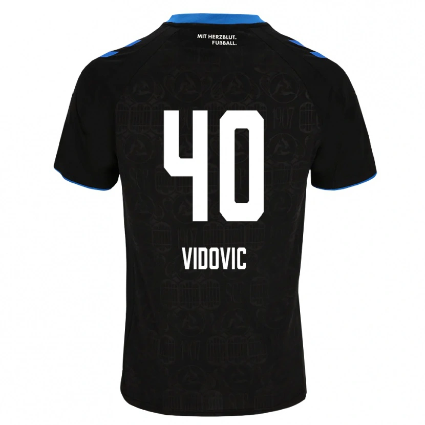 Danxen Heren Gabriel Vidovic #40 Zwart Wit Rood Thuisshirt Thuistenue 2026/27 T-Shirt