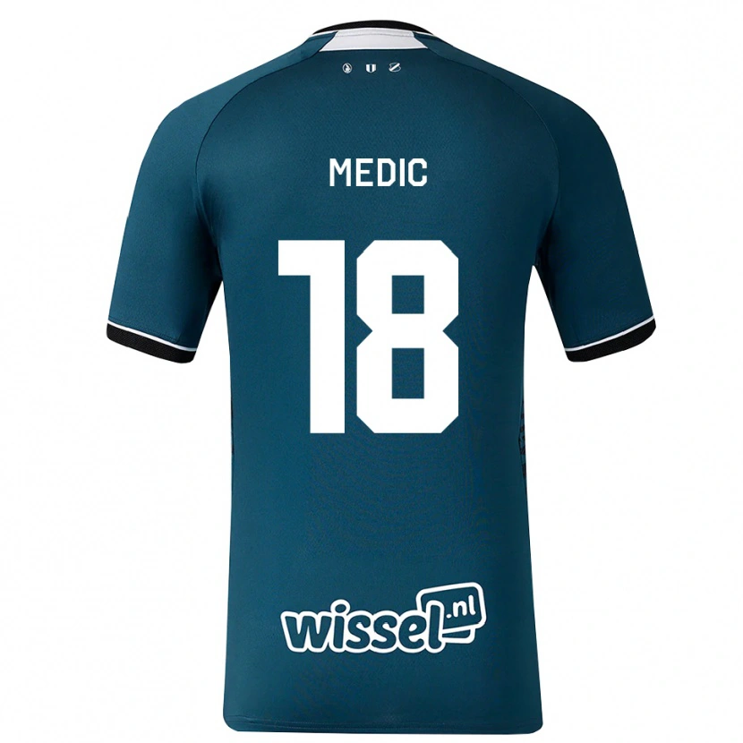 Danxen Heren Jakov Medic #18 Donkerleigrijs Wit Uitshirt Uittenue 2026/27 T-Shirt