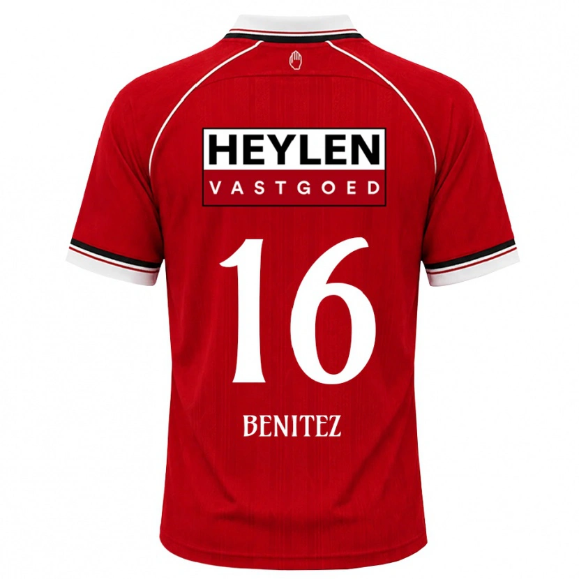 Danxen Dames Mauricio Benítez #16 Rood Wit Zwart Thuisshirt Thuistenue 2026/27 T-Shirt