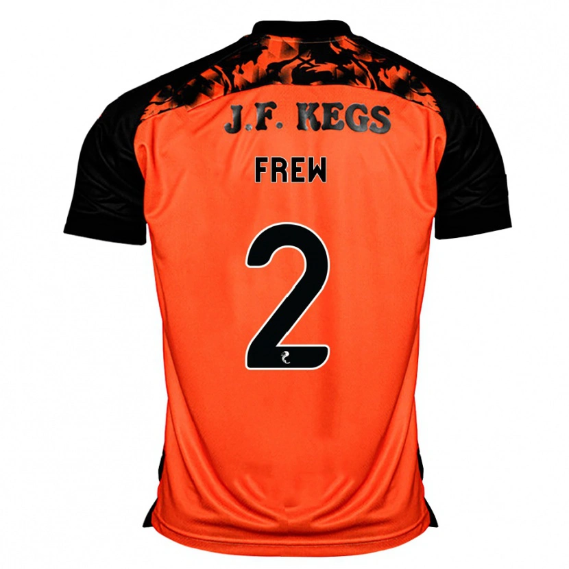 Danxen Dames Katie Frew #2 Oranje Zwart Wit Thuisshirt Thuistenue 2026/27 T-Shirt