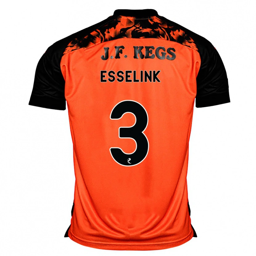 Danxen Dames Bert Esselink #3 Oranje Zwart Wit Thuisshirt Thuistenue 2026/27 T-Shirt