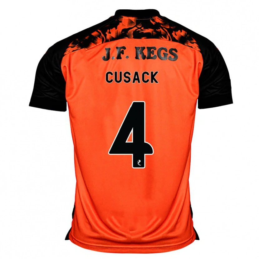 Danxen Dames Abbie Cusack #4 Oranje Zwart Wit Thuisshirt Thuistenue 2026/27 T-Shirt