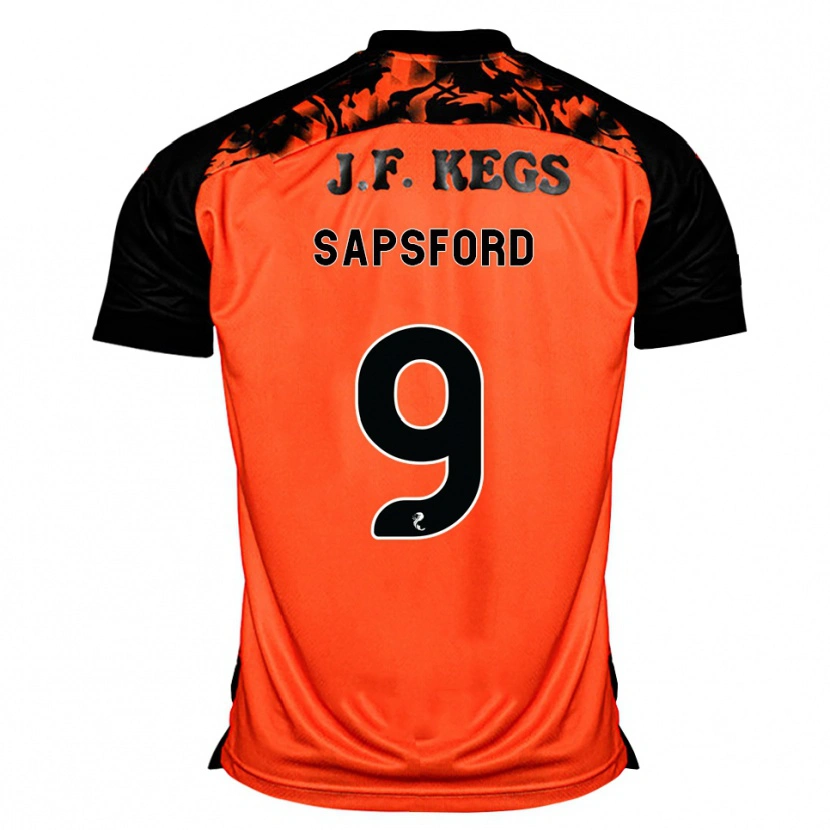 Danxen Dames Zachary Sapsford #9 Oranje Zwart Wit Thuisshirt Thuistenue 2026/27 T-Shirt