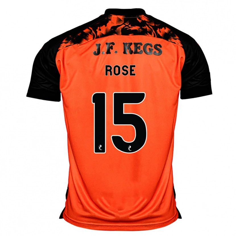 Danxen Dames Lachlan Rose #15 Oranje Zwart Wit Thuisshirt Thuistenue 2026/27 T-Shirt