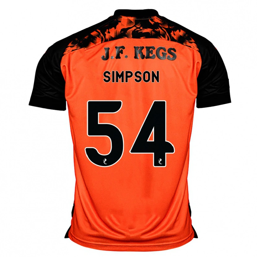 Danxen Dames Finlay Simpson #54 Oranje Zwart Wit Thuisshirt Thuistenue 2026/27 T-Shirt
