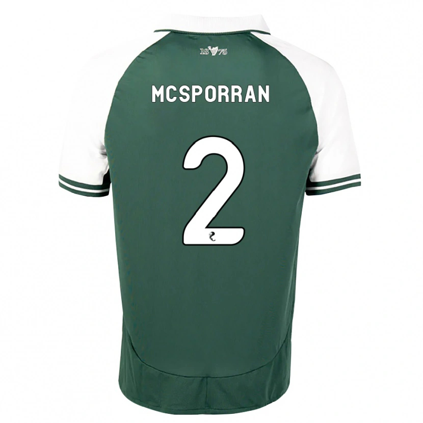 Danxen Dames Arran Mcsporran #2 Zeegroen Wit Thuisshirt Thuistenue 2026/27 T-Shirt