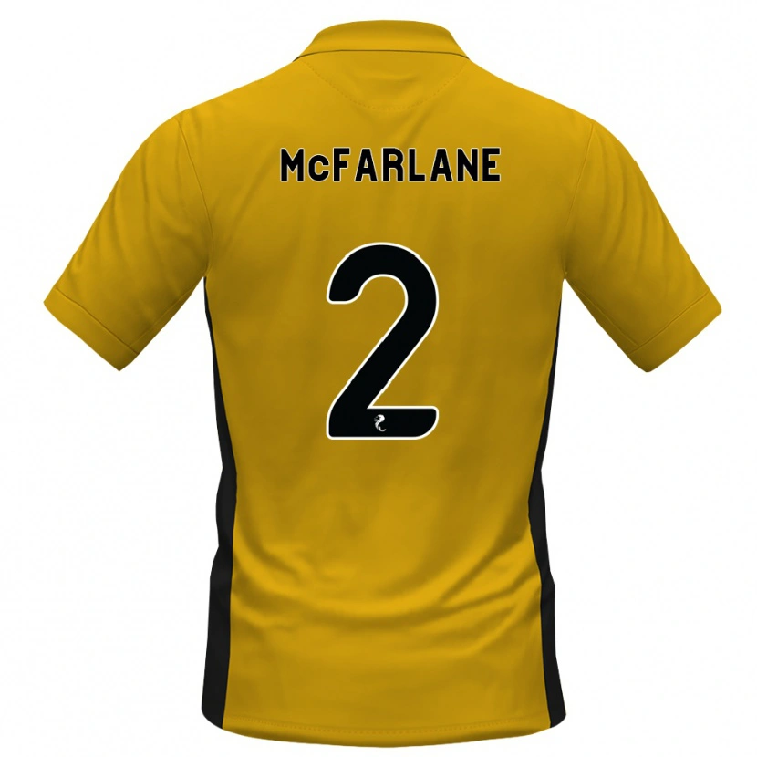 Danxen Dames Jay Mcfarlane-Letham #2 Oranje Zwart Thuisshirt Thuistenue 2026/27 T-Shirt