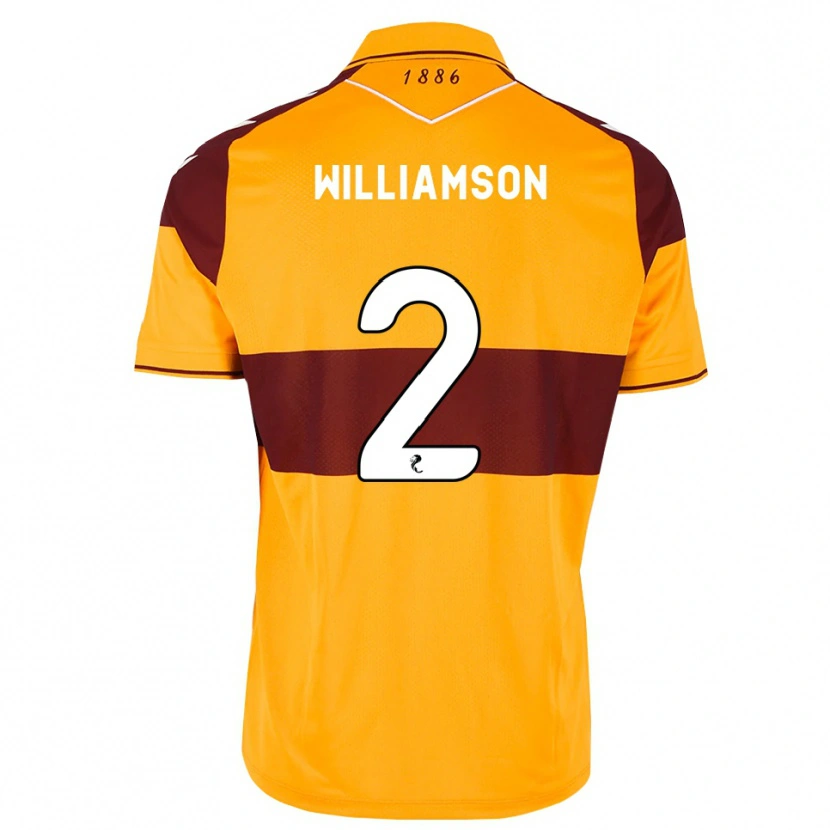 Danxen Dames Scott Williamson #2 Kastanjebruin Oranje Thuisshirt Thuistenue 2026/27 T-Shirt
