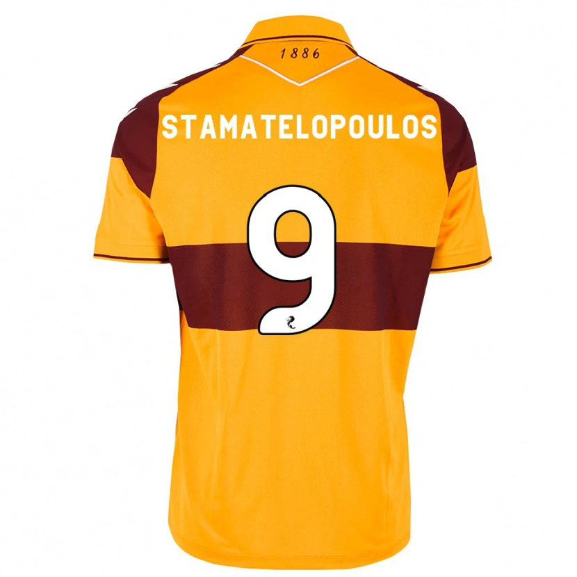Danxen Dames Apostolos Stamatelopoulos #9 Kastanjebruin Oranje Thuisshirt Thuistenue 2026/27 T-Shirt