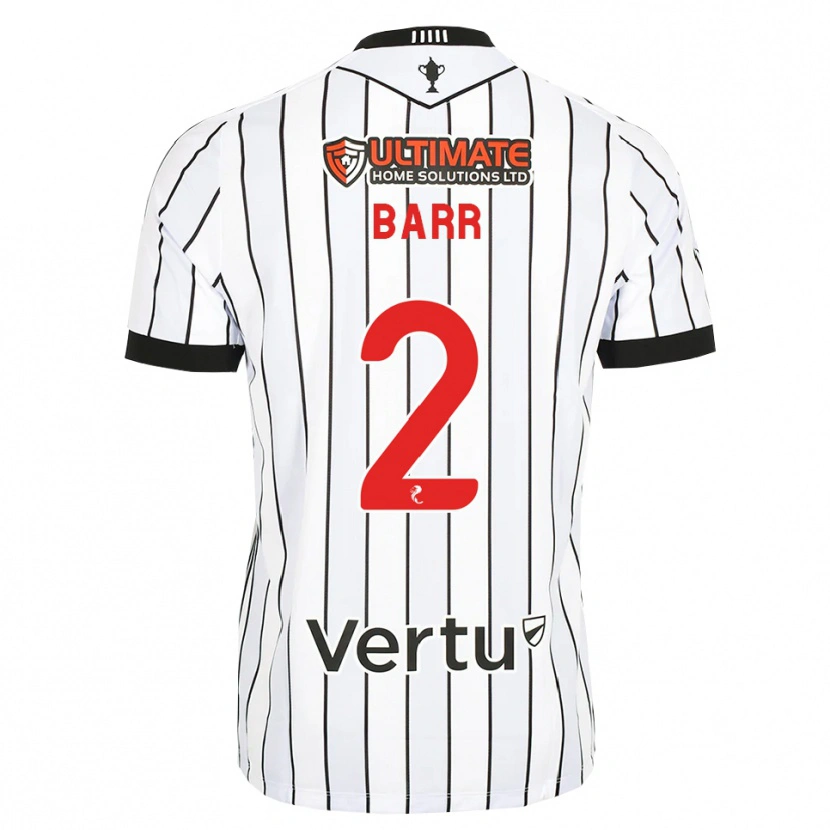 Danxen Dames Jack Barr #2 Wit Zwart Rood Thuisshirt Thuistenue 2026/27 T-Shirt