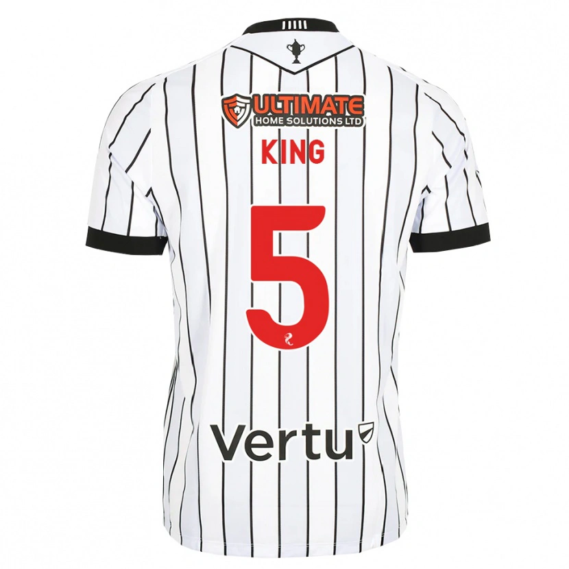 Danxen Dames Richard King #5 Wit Zwart Rood Thuisshirt Thuistenue 2026/27 T-Shirt