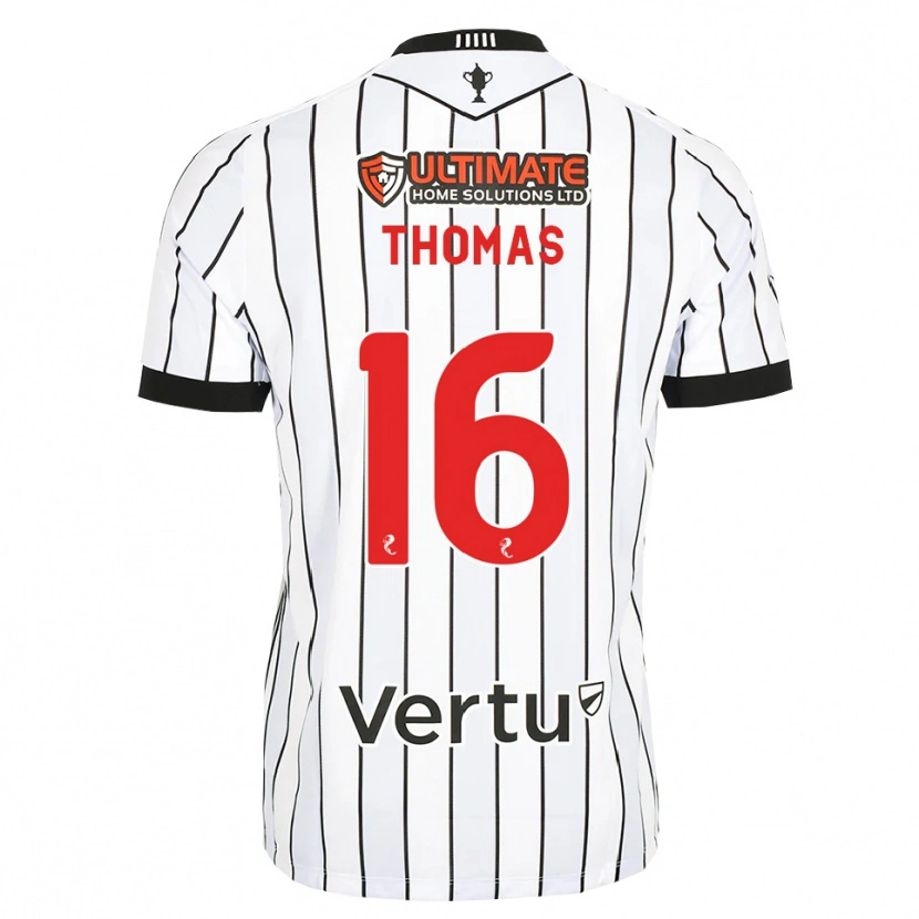 Danxen Dames Luke Thomas #16 Wit Zwart Rood Thuisshirt Thuistenue 2026/27 T-Shirt