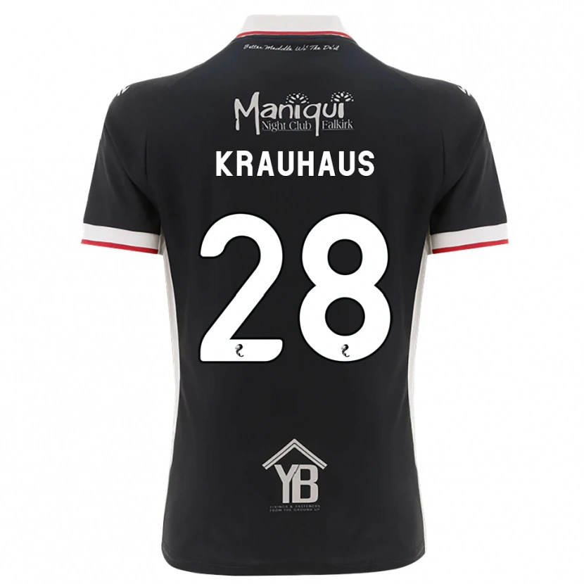 Danxen Dames Ben Krauhaus #28 Zwart Wit Rood Thuisshirt Thuistenue 2026/27 T-Shirt