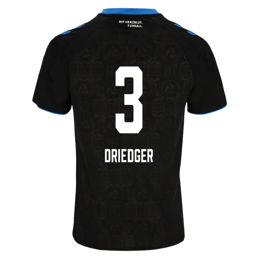 Danxen Dames Julian Driedger #3 Zwart Wit Rood Thuisshirt Thuistenue 2026/27 T-Shirt