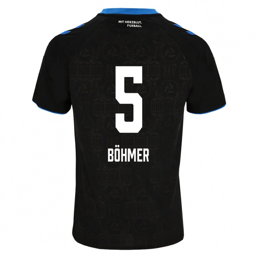Danxen Dames Tim Böhmer #5 Zwart Wit Rood Thuisshirt Thuistenue 2026/27 T-Shirt