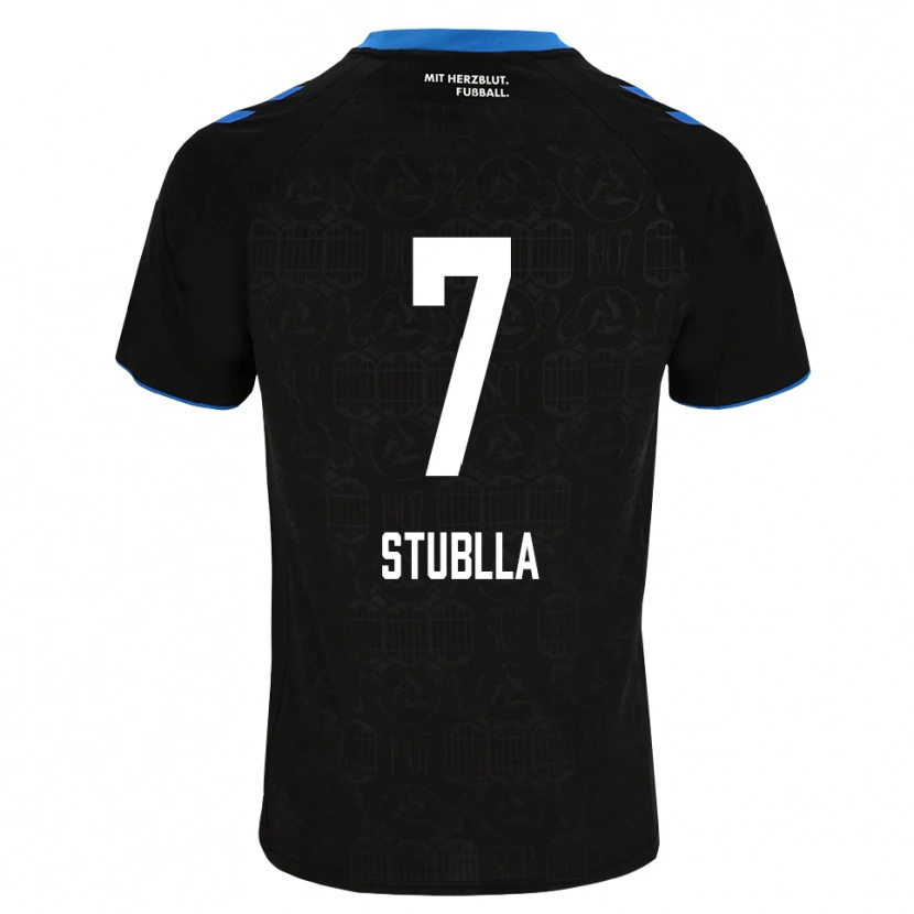 Danxen Dames Shkrep Stublla #7 Zwart Wit Rood Thuisshirt Thuistenue 2026/27 T-Shirt