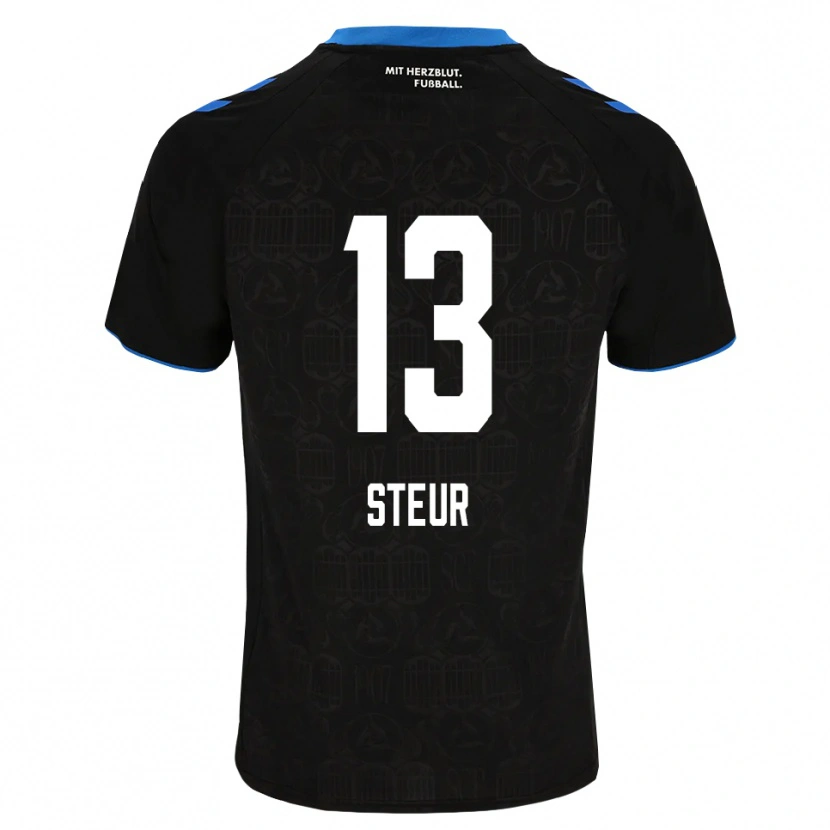 Danxen Dames Daniel Steur #13 Zwart Wit Rood Thuisshirt Thuistenue 2026/27 T-Shirt
