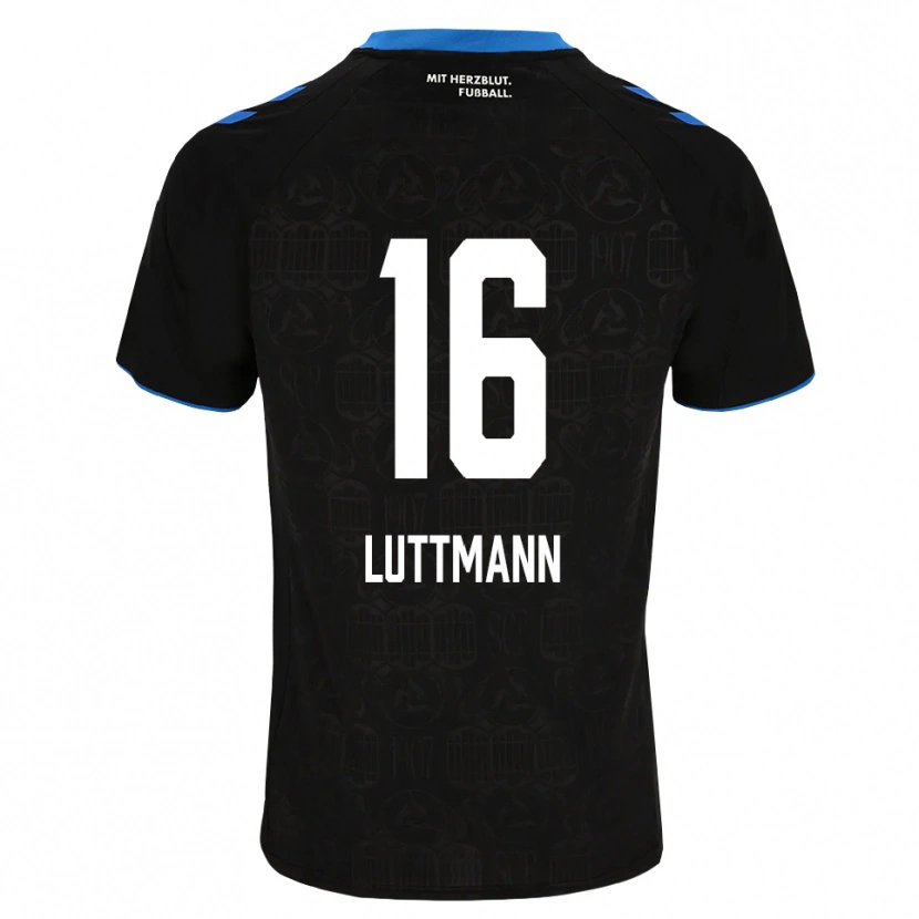Danxen Dames Magnus Luttmann #16 Zwart Wit Rood Thuisshirt Thuistenue 2026/27 T-Shirt