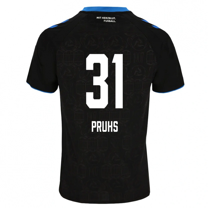 Danxen Dames Florian Pruhs #31 Zwart Wit Rood Thuisshirt Thuistenue 2026/27 T-Shirt