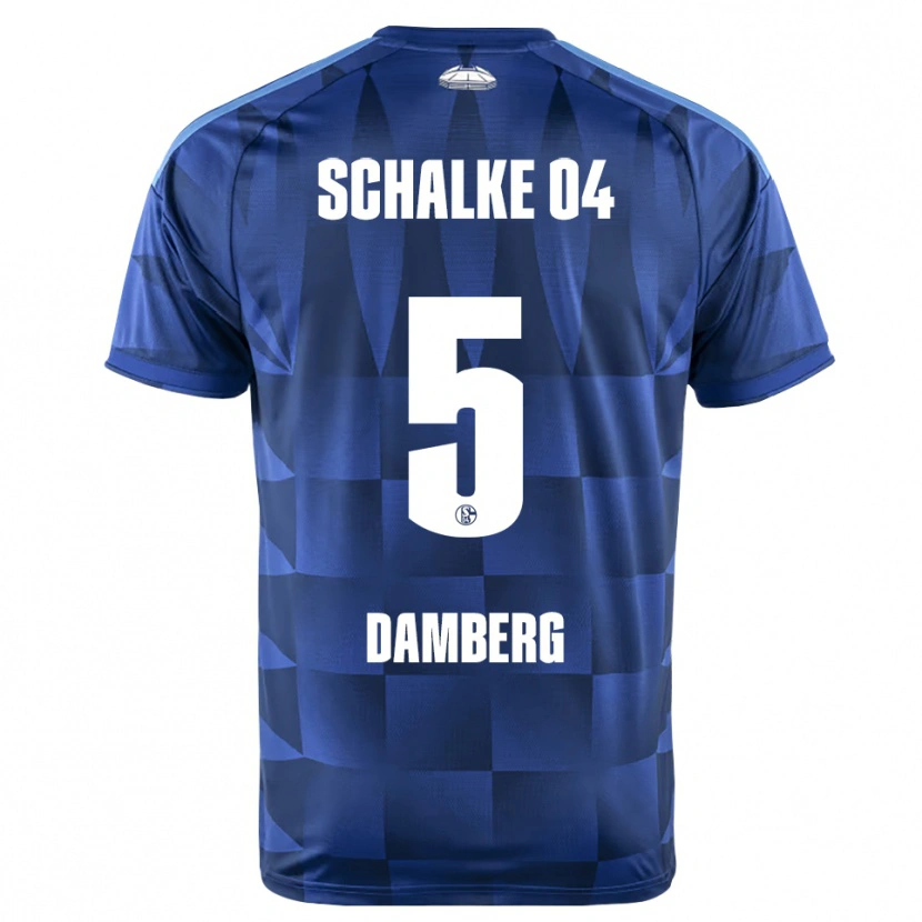 Danxen Dames Niclas Damberg #5 Donkerblauw Geel Wit Thuisshirt Thuistenue 2026/27 T-Shirt