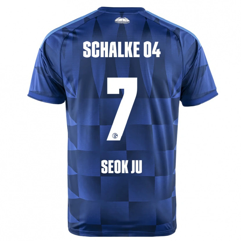 Danxen Dames Seok-Ju Hong #7 Donkerblauw Geel Wit Thuisshirt Thuistenue 2026/27 T-Shirt