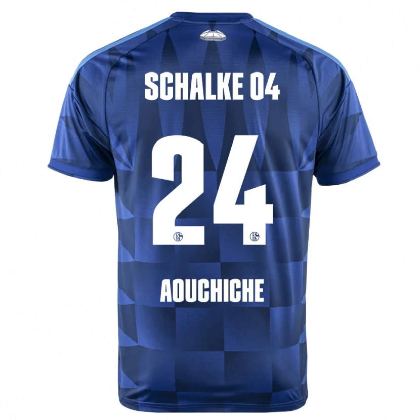 Danxen Dames Adil Aouchiche #24 Donkerblauw Geel Wit Thuisshirt Thuistenue 2026/27 T-Shirt