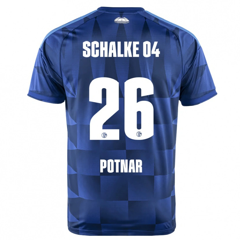 Danxen Dames Bojan Potnar #26 Donkerblauw Geel Wit Thuisshirt Thuistenue 2026/27 T-Shirt
