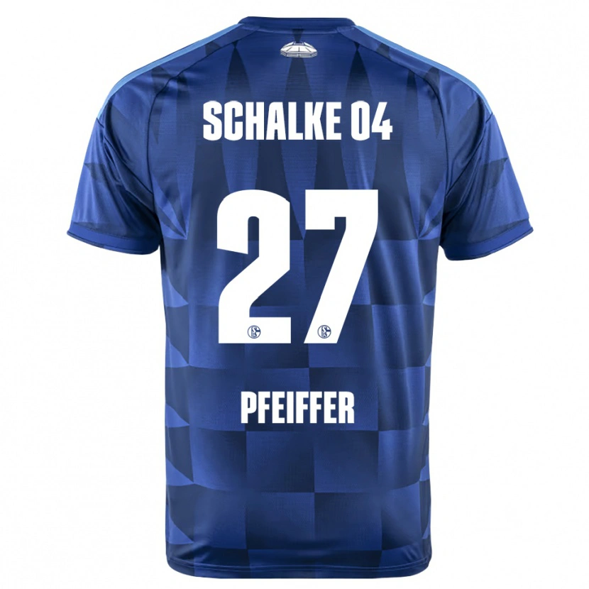 Danxen Dames Tim Pfeiffer #27 Donkerblauw Geel Wit Thuisshirt Thuistenue 2026/27 T-Shirt