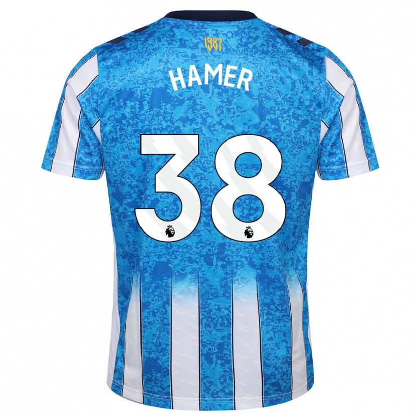 Danxen Dames Gustavo Hamer #38 Wit Blauw Oranje Thuisshirt Thuistenue 2026/27 T-Shirt