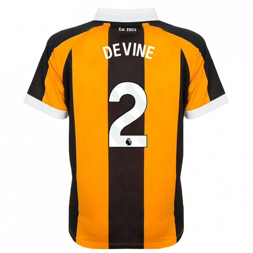Danxen Dames Ed Devine #2 Oranje Zwart Wit Thuisshirt Thuistenue 2026/27 T-Shirt