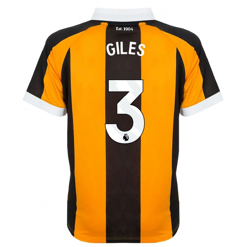 Danxen Dames Ryan Giles #3 Oranje Zwart Wit Thuisshirt Thuistenue 2026/27 T-Shirt