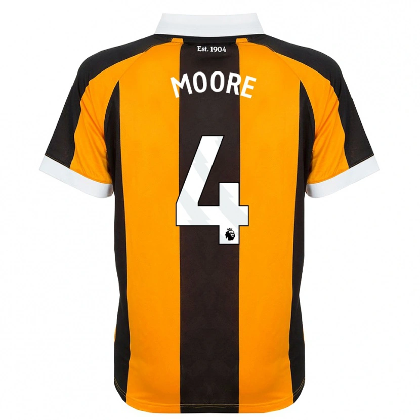 Danxen Dames Bobby Moore #4 Oranje Zwart Wit Thuisshirt Thuistenue 2026/27 T-Shirt