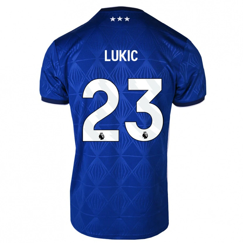 Danxen Dames Saša Lukić #23 Mediumblue Wit Rood Thuisshirt Thuistenue 2026/27 T-Shirt