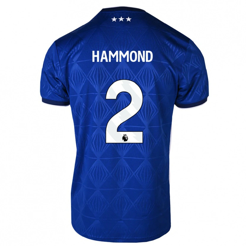Danxen Dames Joshua Hammond #2 Mediumblue Wit Rood Thuisshirt Thuistenue 2026/27 T-Shirt