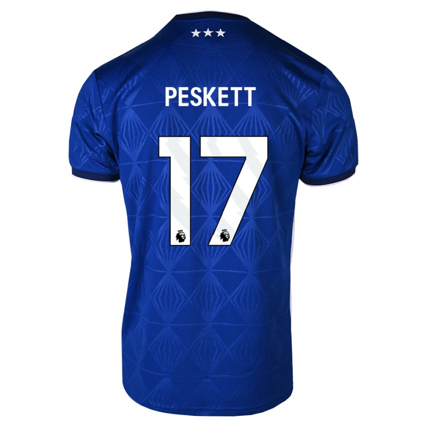 Danxen Dames Sophie Peskett #17 Mediumblue Wit Rood Thuisshirt Thuistenue 2026/27 T-Shirt