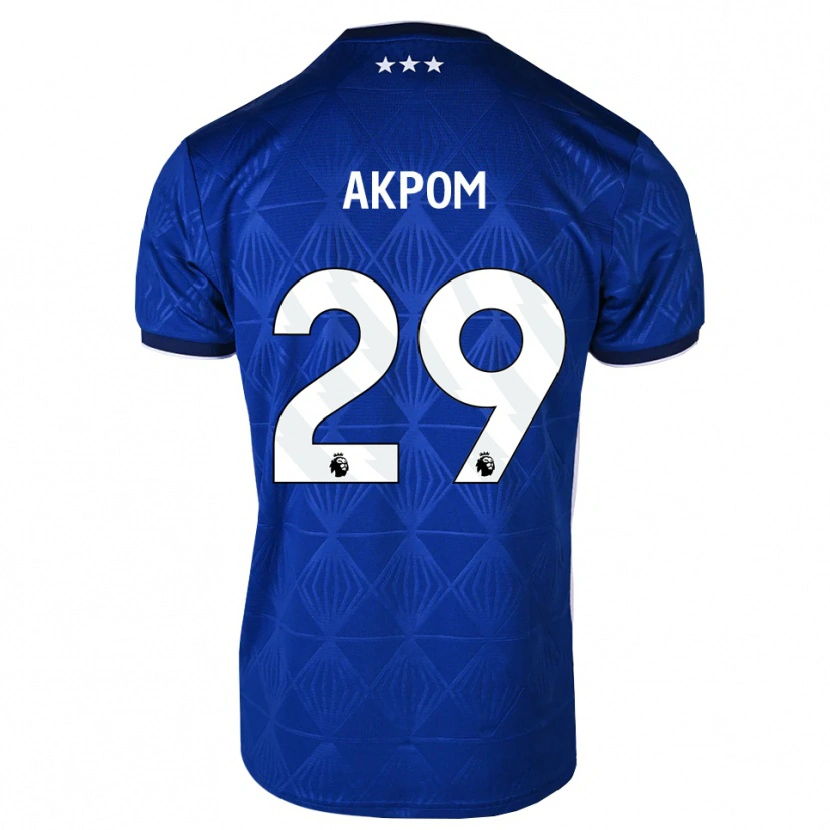 Danxen Dames Chuba Akpom #29 Mediumblue Wit Rood Thuisshirt Thuistenue 2026/27 T-Shirt