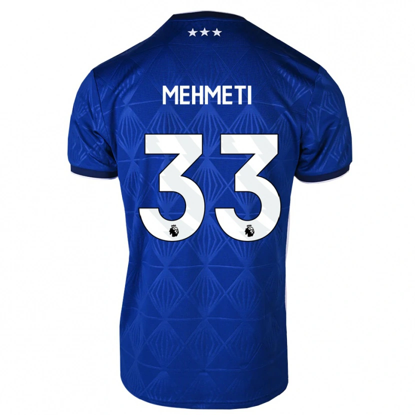 Danxen Dames Anis Mehmeti #33 Mediumblue Wit Rood Thuisshirt Thuistenue 2026/27 T-Shirt