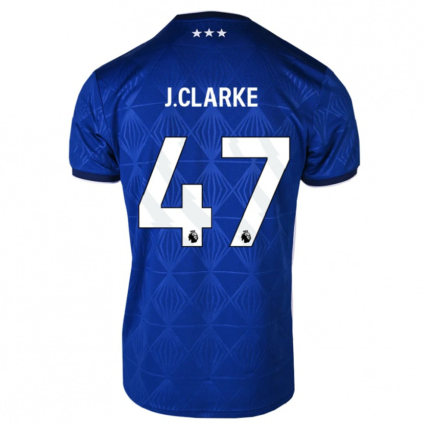 Danxen Dames Jack Clarke #47 Mediumblue Wit Rood Thuisshirt Thuistenue 2026/27 T-Shirt
