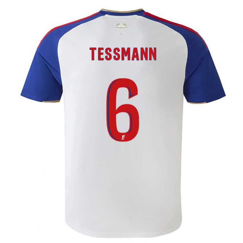Danxen Dames Tanner Tessmann #6 Royalblue Rood Wit Thuisshirt Thuistenue 2026/27 T-Shirt