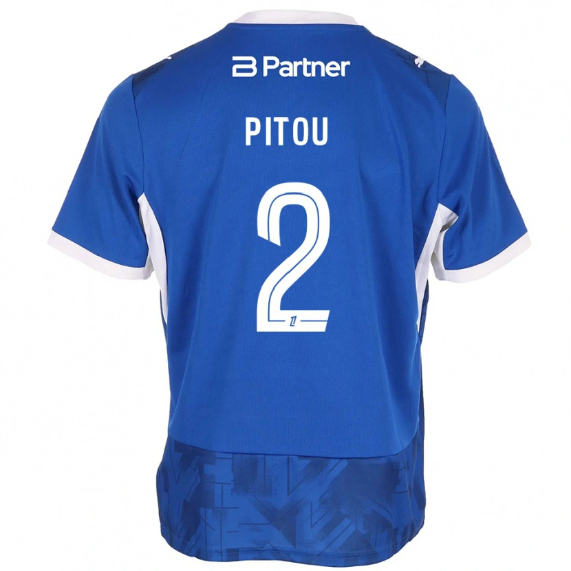Danxen Dames Ryan Pitou #2 Mediumblue Wit Thuisshirt Thuistenue 2026/27 T-Shirt